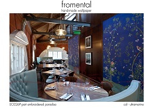 Fromental - EC026P part embroidered paradiso - col ultramarine roomshot    